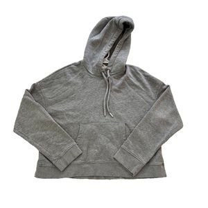 h & m cropped grey hoodie